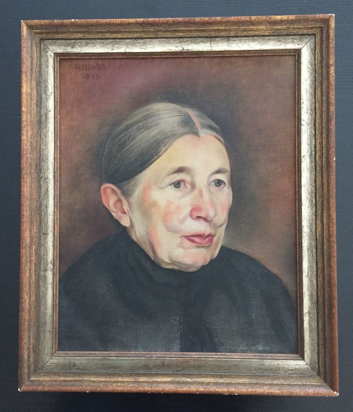 Dipinti: Gemälde Ölgemälde Bild Portrait "Oma" sig. Hellweg 1933 – Usato da Oftringen venduto da noreply