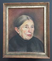 Gemälde Ölgemälde Bild Portrait "Oma" sig. Hellweg 1933