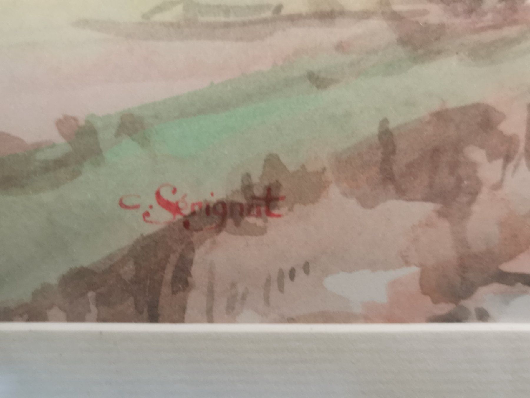 Gemälde: AQUARELLE SIGNÉE SÉRIGNAT DATÉE AUS 1988 – Gebraucht aus Genève von Qanil77 2