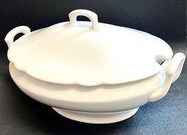 Suppenschüssel Soupière Porzellan Langenthal 1933 weiss TOP