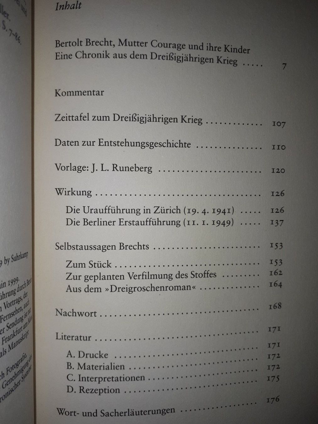 Libri: Bertolt Brecht Mutter Courage und ihre Kinder – Usato da Basel venduto da Alacant 3