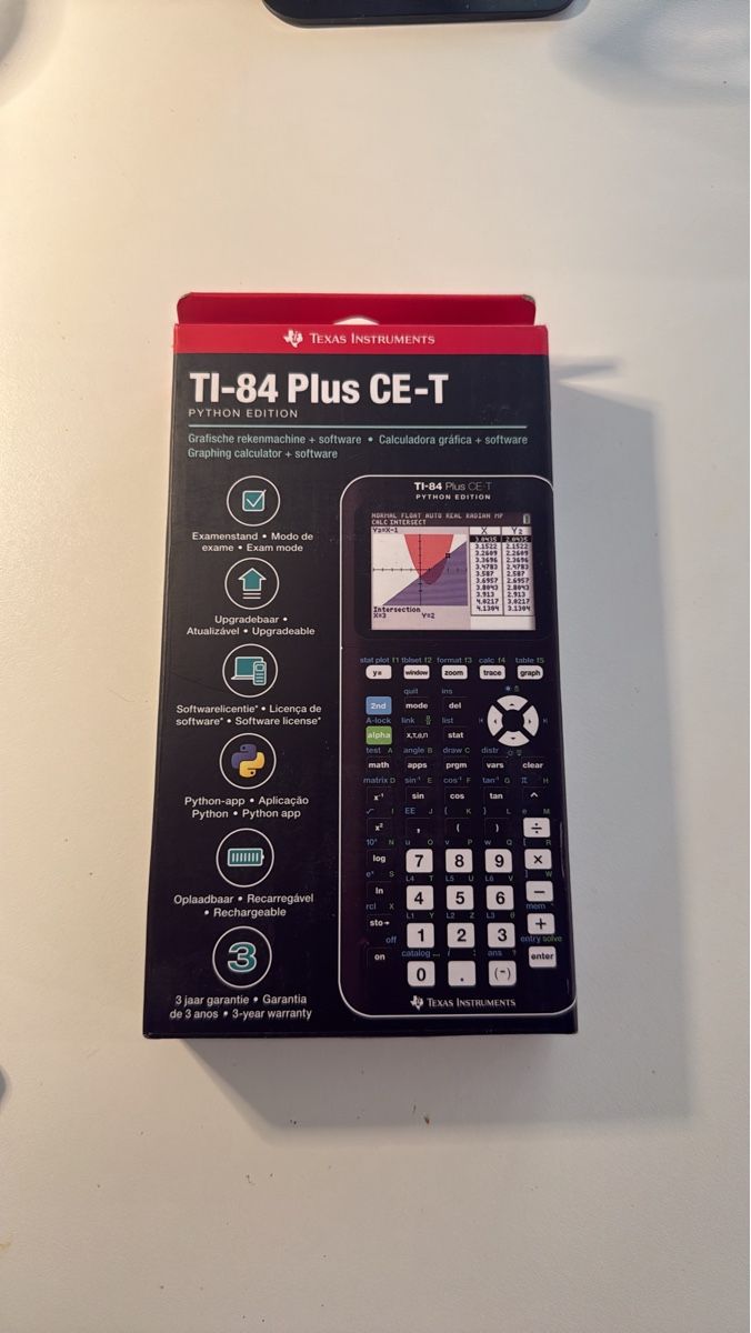 Texas Instruments Taschenrechner: Texas Instruments TI-84 Plus CE-T Python Edition – Neu und originalverpackt aus Basel von pcfreak53