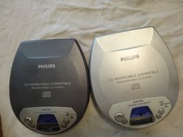 2 STK PHILIPS CD PLAYER.NICHT LÄÜFT.NUR CD PLAYER