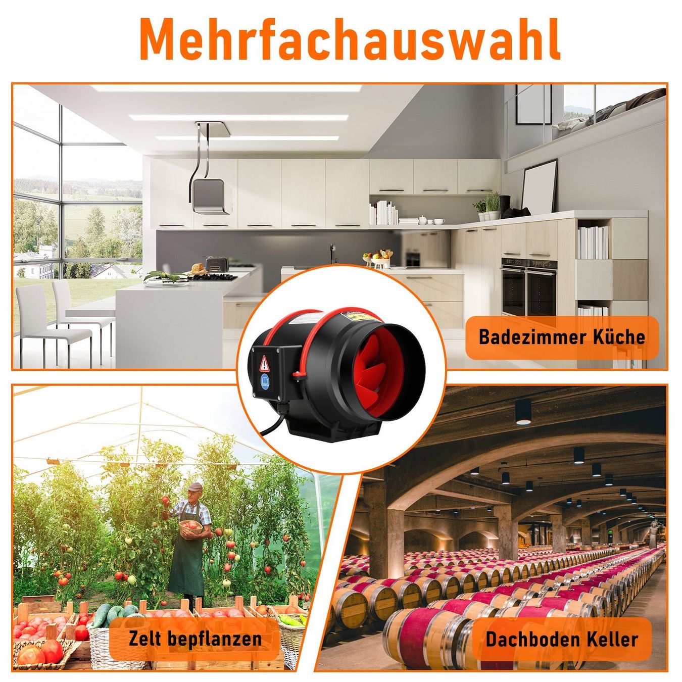 Luftreiniger: Rauchabzug Rohrventilator 100mm Growbox Ventilator – Neu und originalverpackt aus Schaffhausen von  1