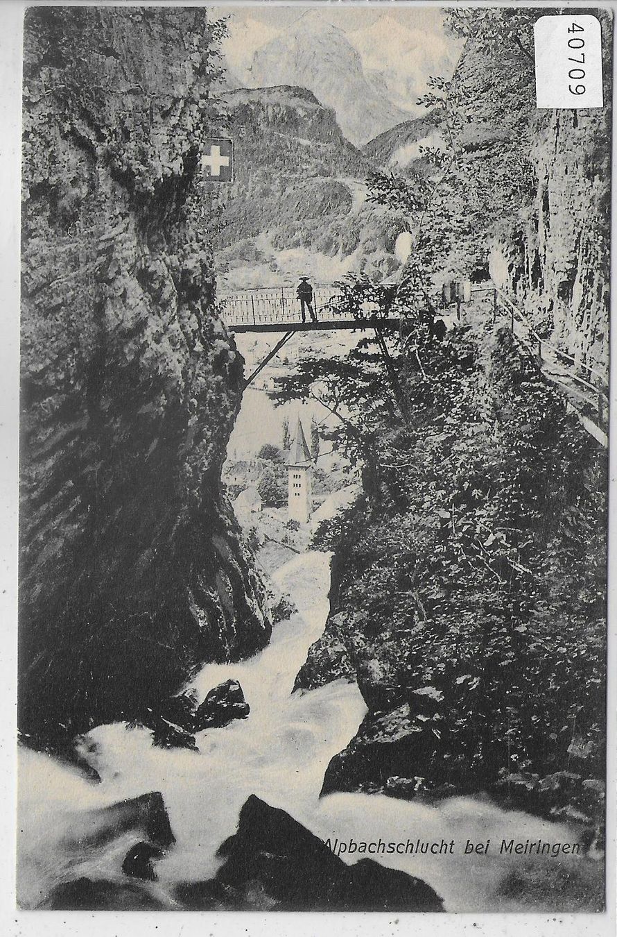Cartoline postali: Alpbachschlucht bei Meiringen – Usato da Ettingen venduto da Kartenplanet