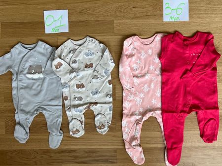 4er Set Babykleidung, Strampler,  0-6 Monate, neue