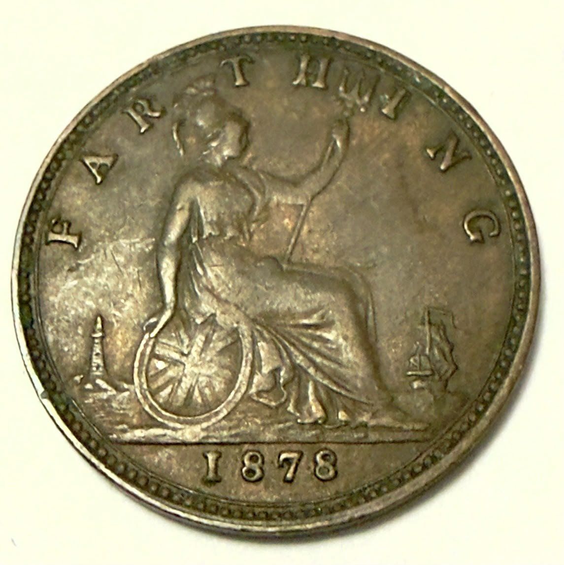 Alle Münzen: GB 1 Farthing 1878 Nice grade – Gebraucht aus Zürich von Tasmiyah 1