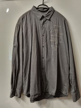 Herren Hemd TOM TAILOR Grösse XL grau gestreift guter Zustan