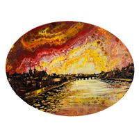 Yellow Storm Basel auf Leinwand 30x40 cm