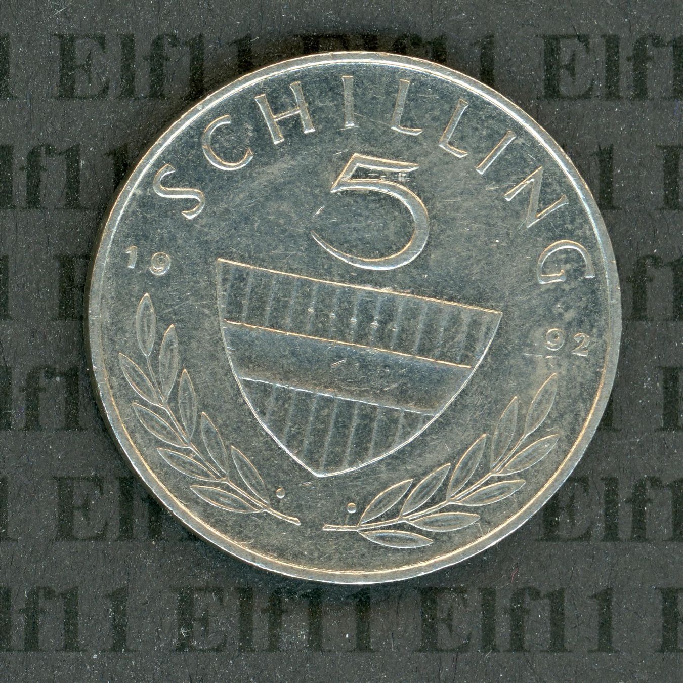 Alle Münzen: ATS___5.00 1992 -vz 5 Schilling – Gebraucht aus Widnau von Elf11