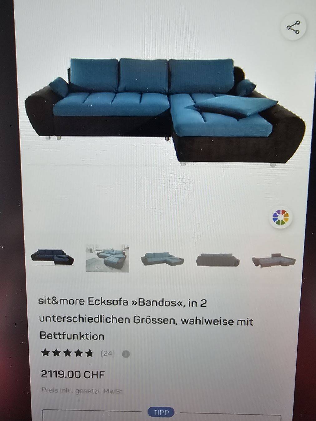 Divani: TOP! Neuwertiges Ecksofa / Polstergruppe mit Bettfunktion – Nuovo (secondo la descrizione) da Kiental venduto da MeSa_Niesen 3