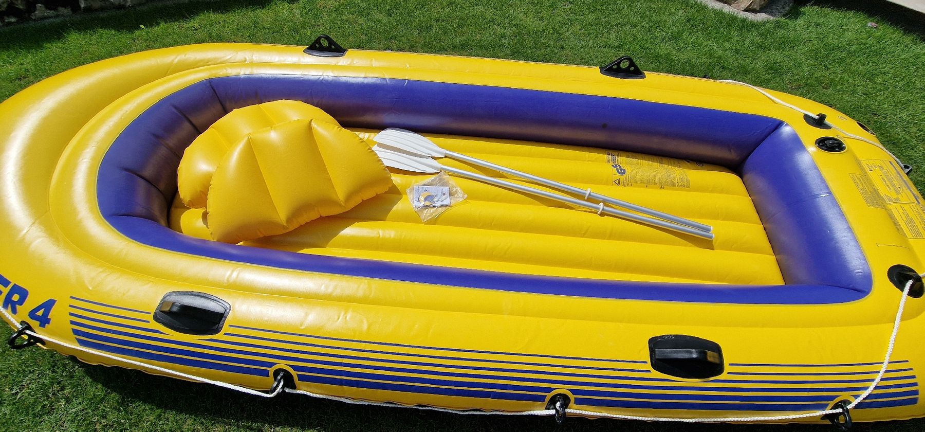 Barche: Intex Challenger 4 Schlauchboot mit 2 Paddel – Usato da Suhr venduto da Sbume 9