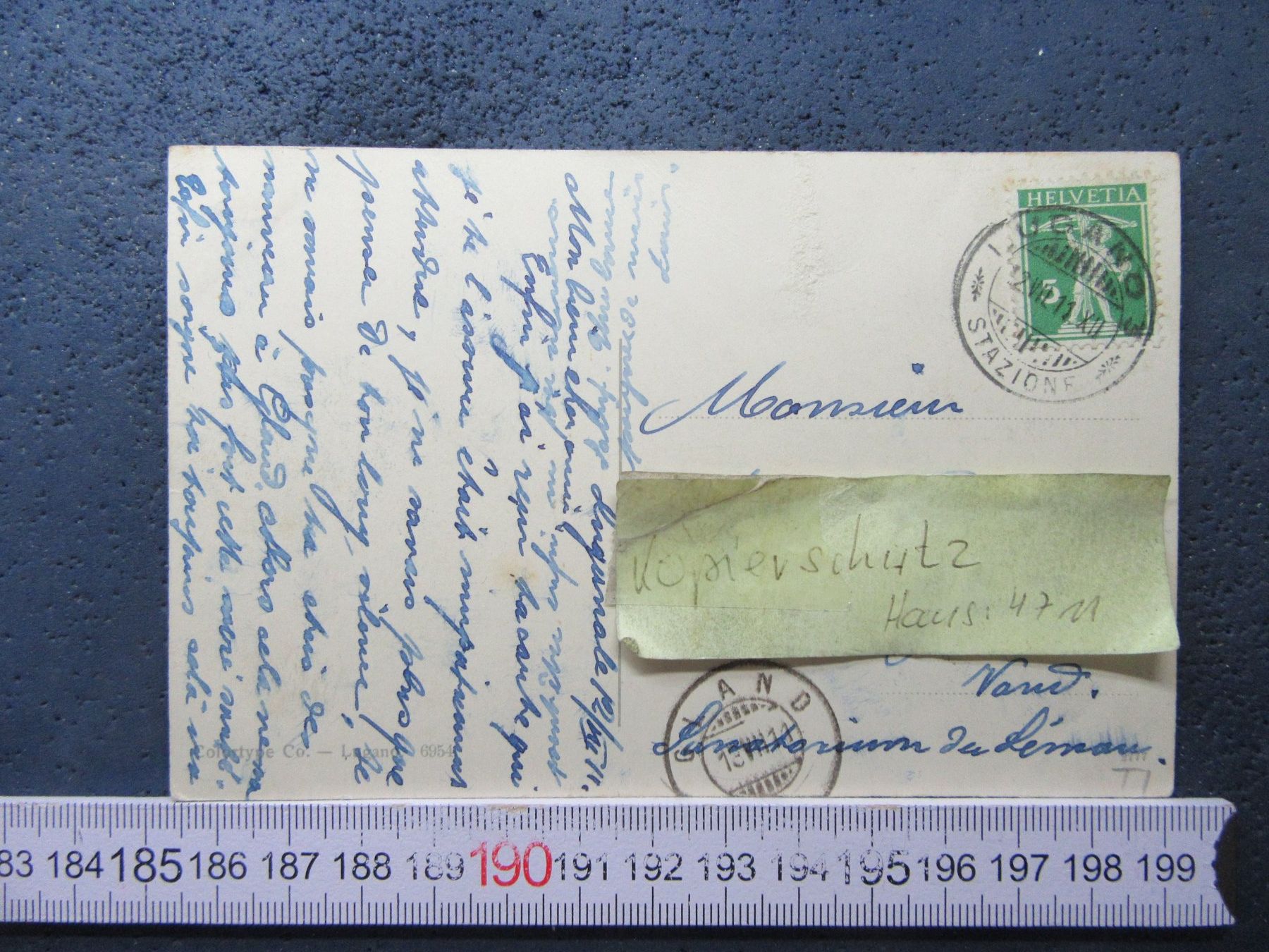 Cartoline postali: GANDRIA 1911 TI AK – Usato da Ettingen venduto da Hausi4711 1