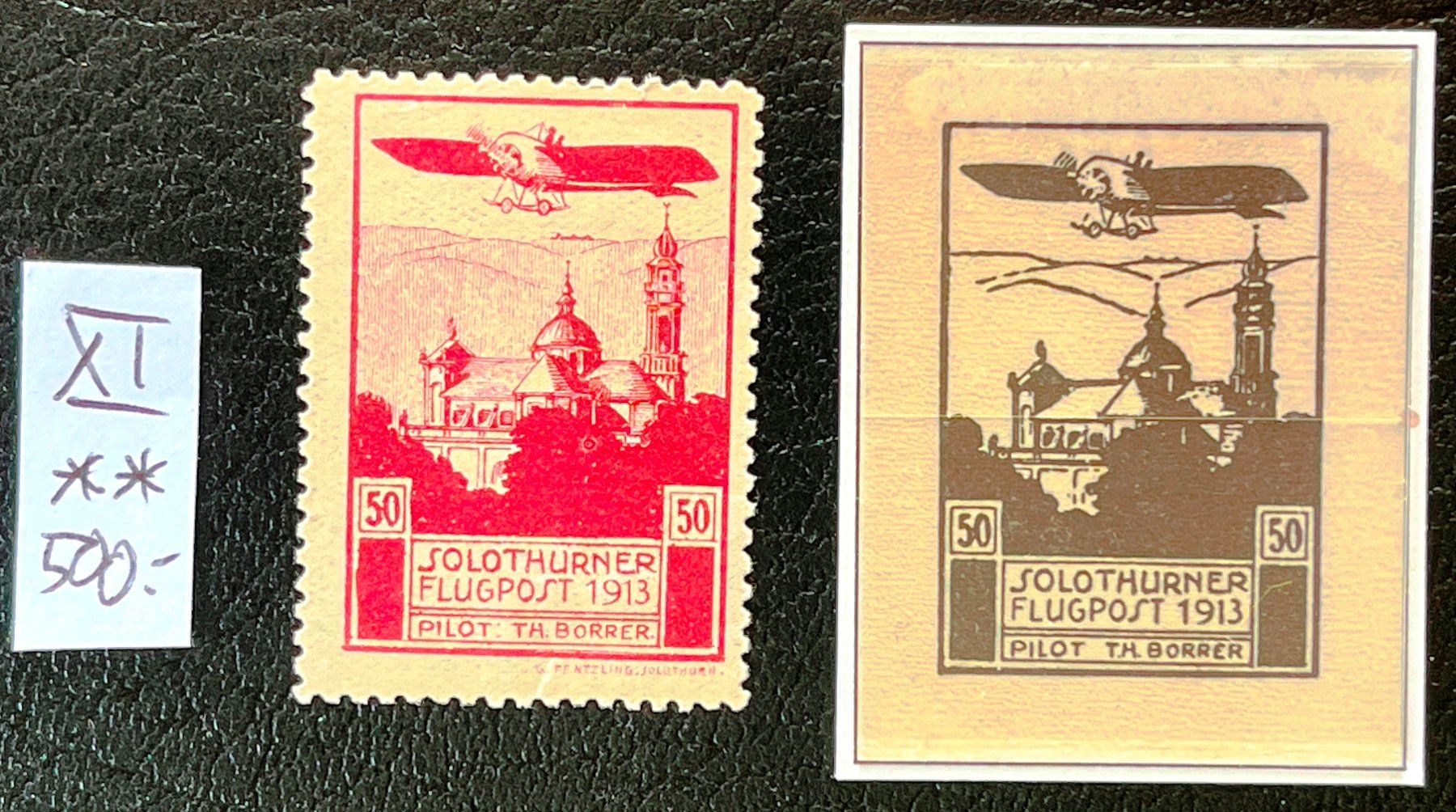 Alle Briefmarken: Flugpostvorläufer XI postfrisch** Solothurn – Neu (gemäss Beschreibung) aus Bern von nik688