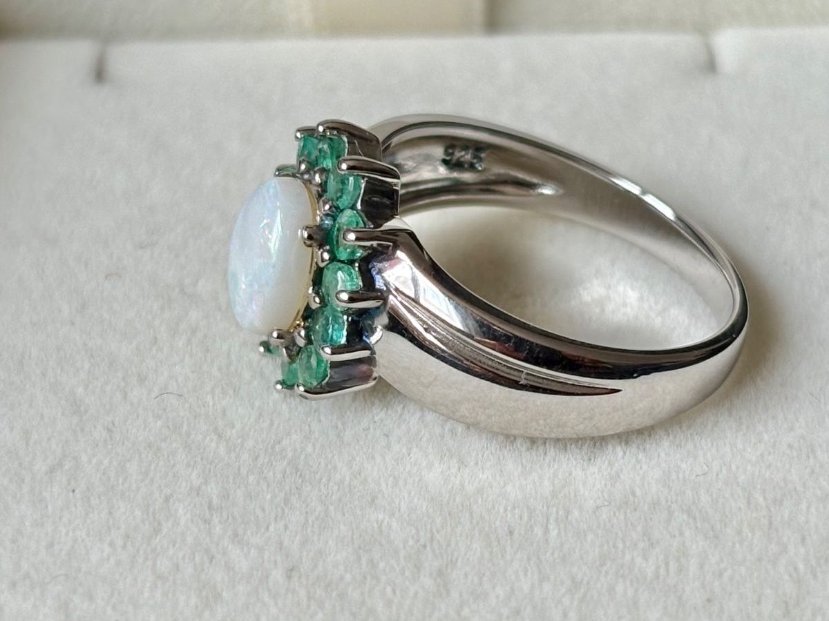 Ringe: Set aus Opal und Smaragde, Silber 925, Gr. 58, NEU – Neu (gemäss Beschreibung) aus Brugg AG von lau_9rvy 9