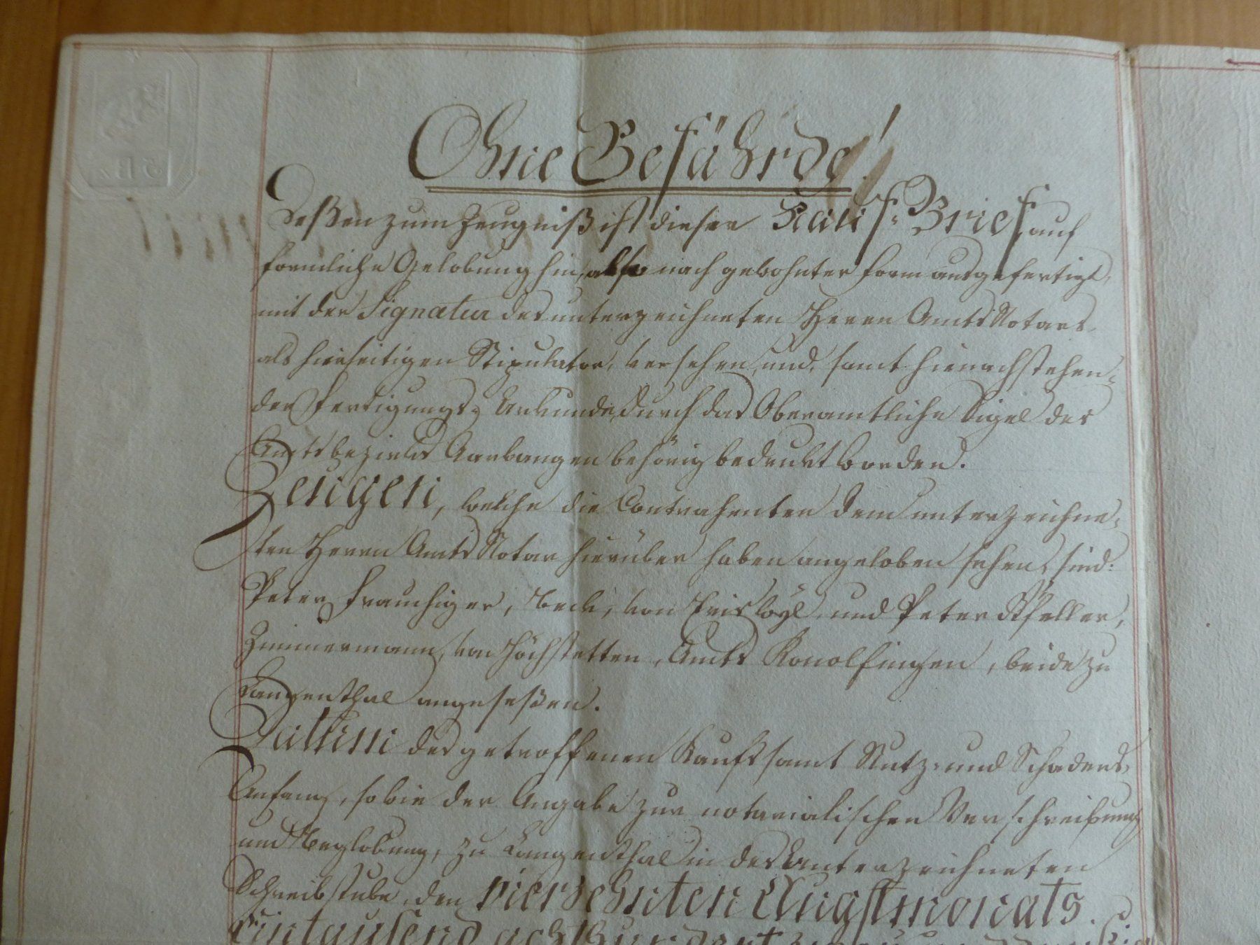 Documenti: Langenthal/ Schoren. 16. August 1832 – Usato da Bettlach venduto da 1saurer 2