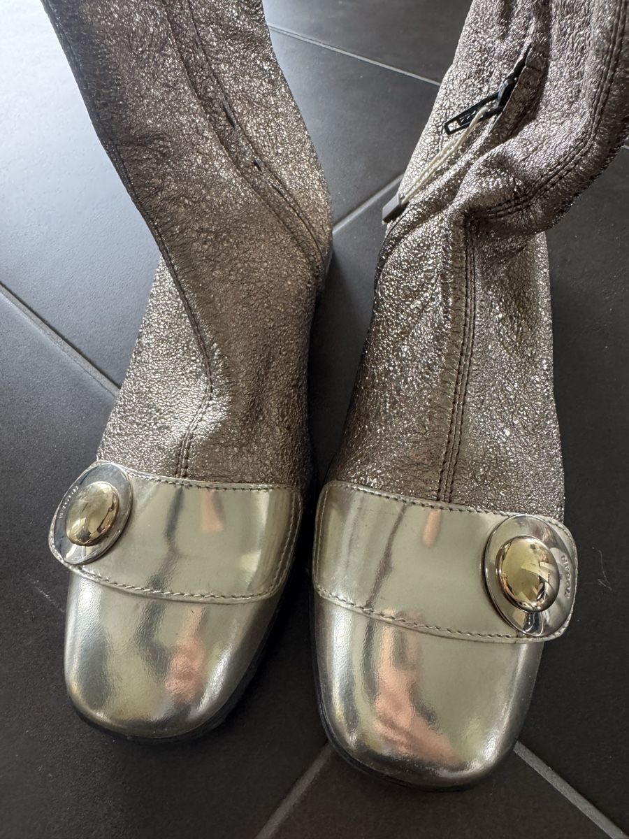 Hogan Damenschuhe: Hogan Stiefel Glitzer Gold Gr. 35 Neu – Neu und originalverpackt aus Freienbach von ang_8xxz 1