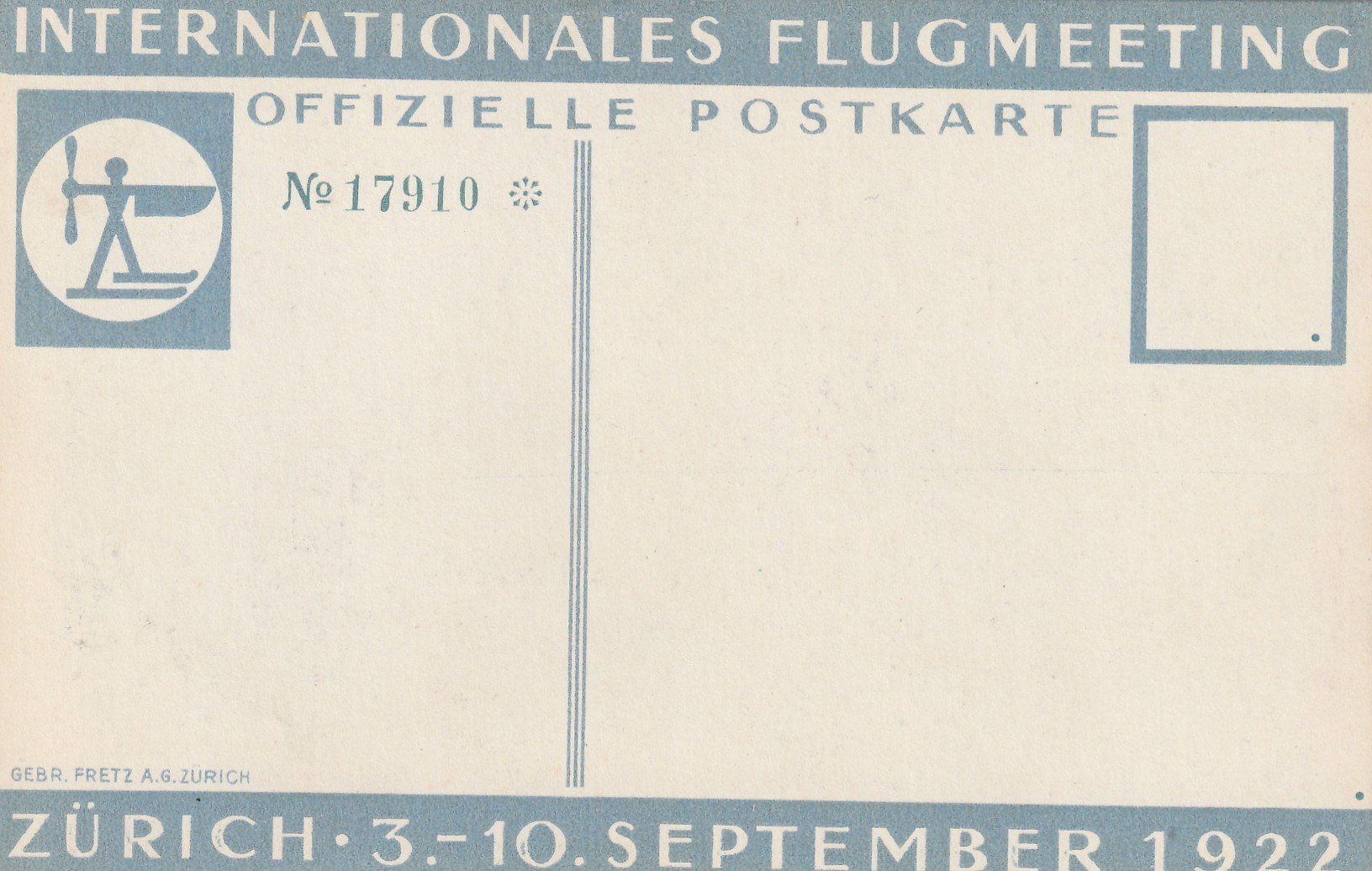 Cartoline postali: Zürich Flugmeeting 1922 – Usato da Rorschacherberg venduto da fratovi2 1