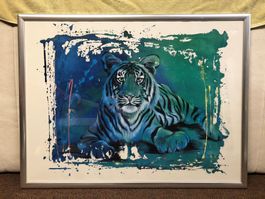 Rolf Knie Wandbild Wechselrahmen Tiger