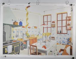 Schulwandbild "Küche" von Lorenz Nussbaumer  @budda