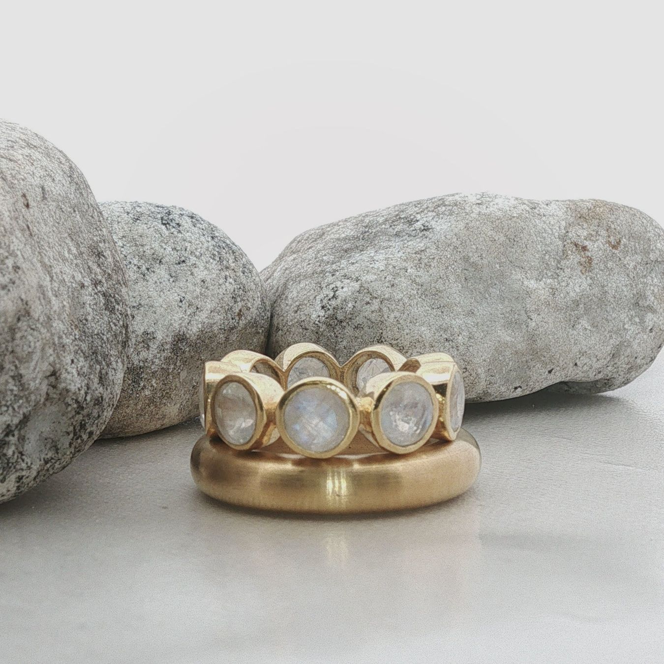 Olga Ribler Ringe: Edelstahl  & Silber Ring Set Grösse 60 – Neu (gemäss Beschreibung) aus Luzern von Schmuckoutlet