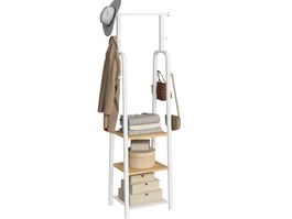 Garderobenständer, Schuhregal, Garderobe mit 3 Ablagen