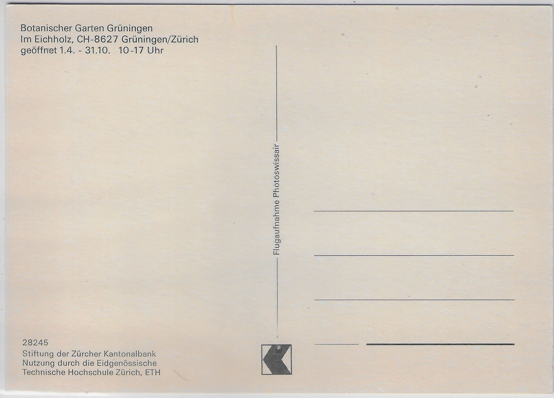 Cartes postales: Flugaufnahme Botanischer Garten – Antique à Ettingen par Kartenplanet 1