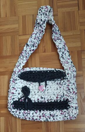 Sac bandoulière au crochet, artisanal/Gehäkelte Umhängetasch