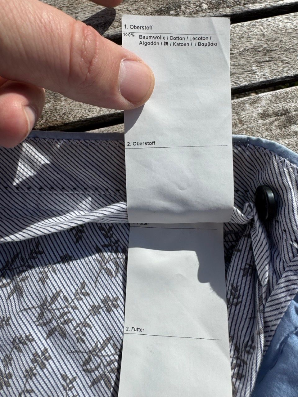 Windsor Pantaloni: Windsor Chino Hose, hellblau, Gr. 50 – Usato da Schlieren venduto da Timsonsan 1