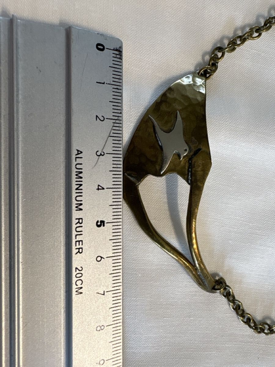 Catenine: Halskette mit Vogelmotiv bronzefarben modeschmuck – Usato da Thun venduto da Gitarre-1 1