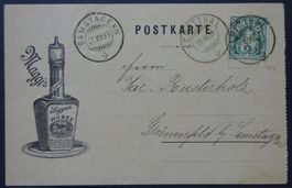 illustr. Postkarte Maggi's Suppen Würze mit ZNr. 65B Perfin