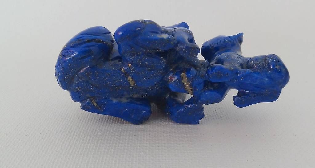 Statuette: Lapis Lazuli Edelsteinfigur handgeschnitztes Unikat – Nuovo (secondo la descrizione) da Locarno venduto da Sicabe 2