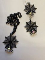 Collier et Boucle d'oreille - toile d'araignée et araignée
