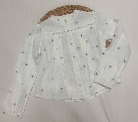 Chemisier blanc imprimé fleurs taille 5-6 ans Springfield