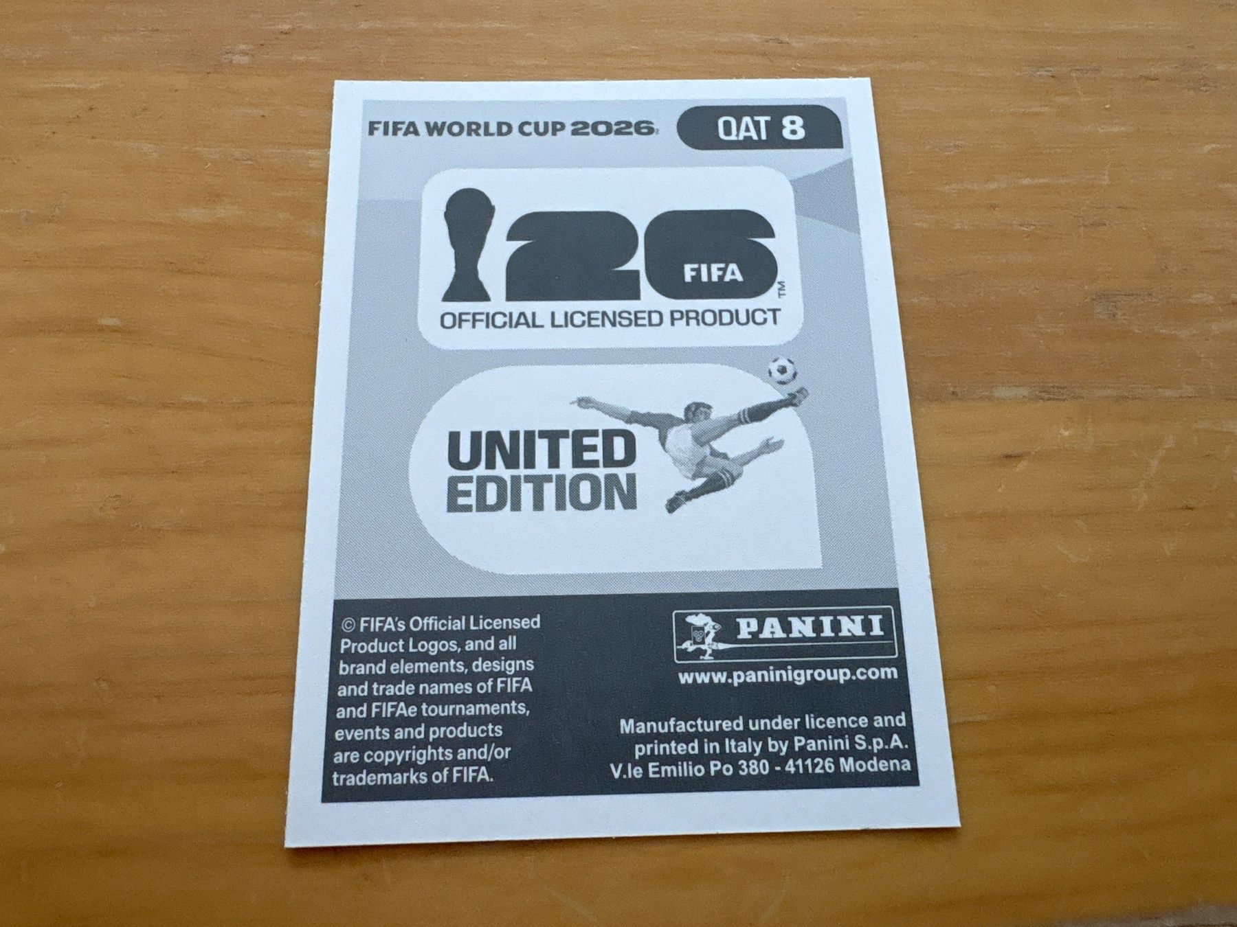Panini Carte collezionabili: Panini 2026 QAT 8 – Nuovo (secondo la descrizione) da Elsau venduto da Cerry81 1