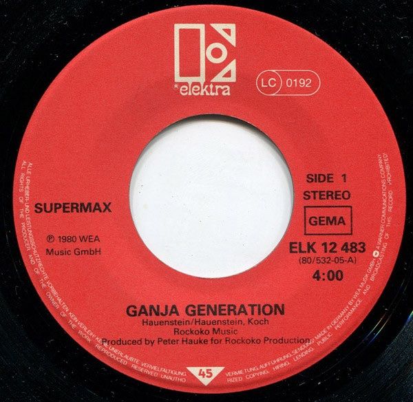 Schallplatten: SUPERMAX/"Ganja Generation"/Single(7")/ sehr RAR! Top! – Gebraucht aus Luzern von adonairo 2