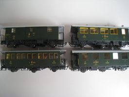 H R F, 4x 3 Achser SBB-Brünig,1xF 1511+1xAB 107+1xC 632+635