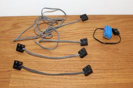 Lego 3 alte Kabel (1 davon ca. 130 cm) + 1 Lichtstein