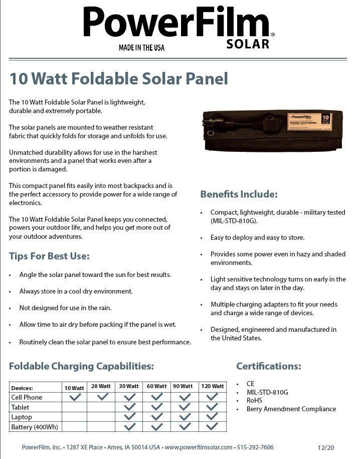 Dispositivi a energia solare: 10 Watt 12V Foldable Solar Panel – Nuovo e nell'imballaggio originale da Ins venduto da yann1973 4