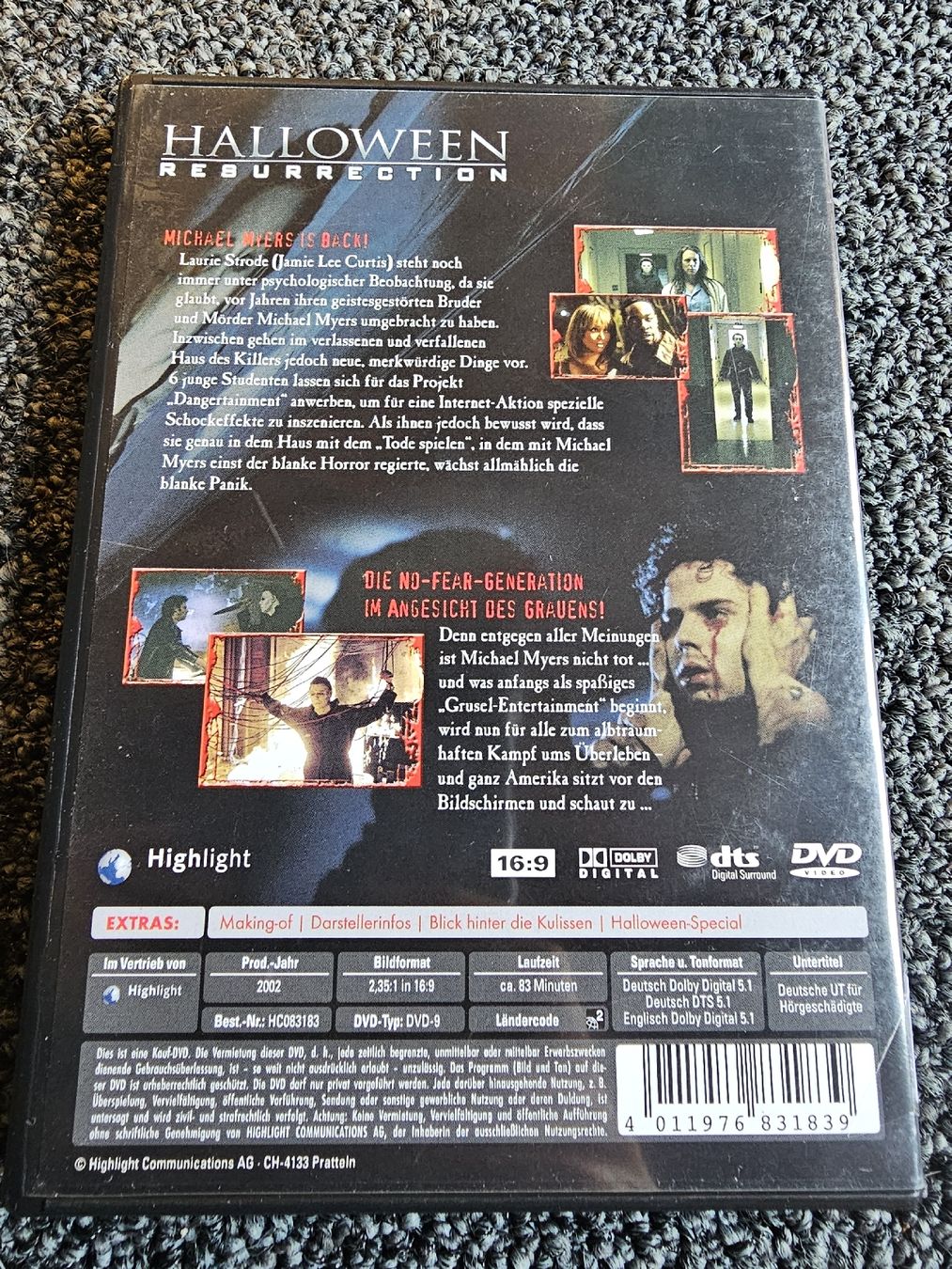 Tutti i DVDs: Halloween Resurrection (21619) – Usato da Ruswil venduto da jan_bxl5 1