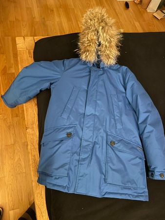 ORIGINAL WOOLRICH Daunen Parka Herren Royal Blau Grösse L