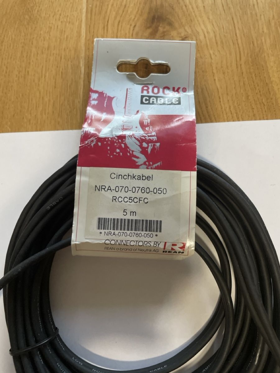 Cavi: Rock Cable Cinchkabel, 5m, Neu, Originalverpackt! – Nuovo e nell'imballaggio originale da Trimbach venduto da B-Ware_Shop 1
