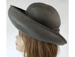 Hut Strohhut Gr. 55 mit heraufgebogener Krempe VINTAGE 1960s