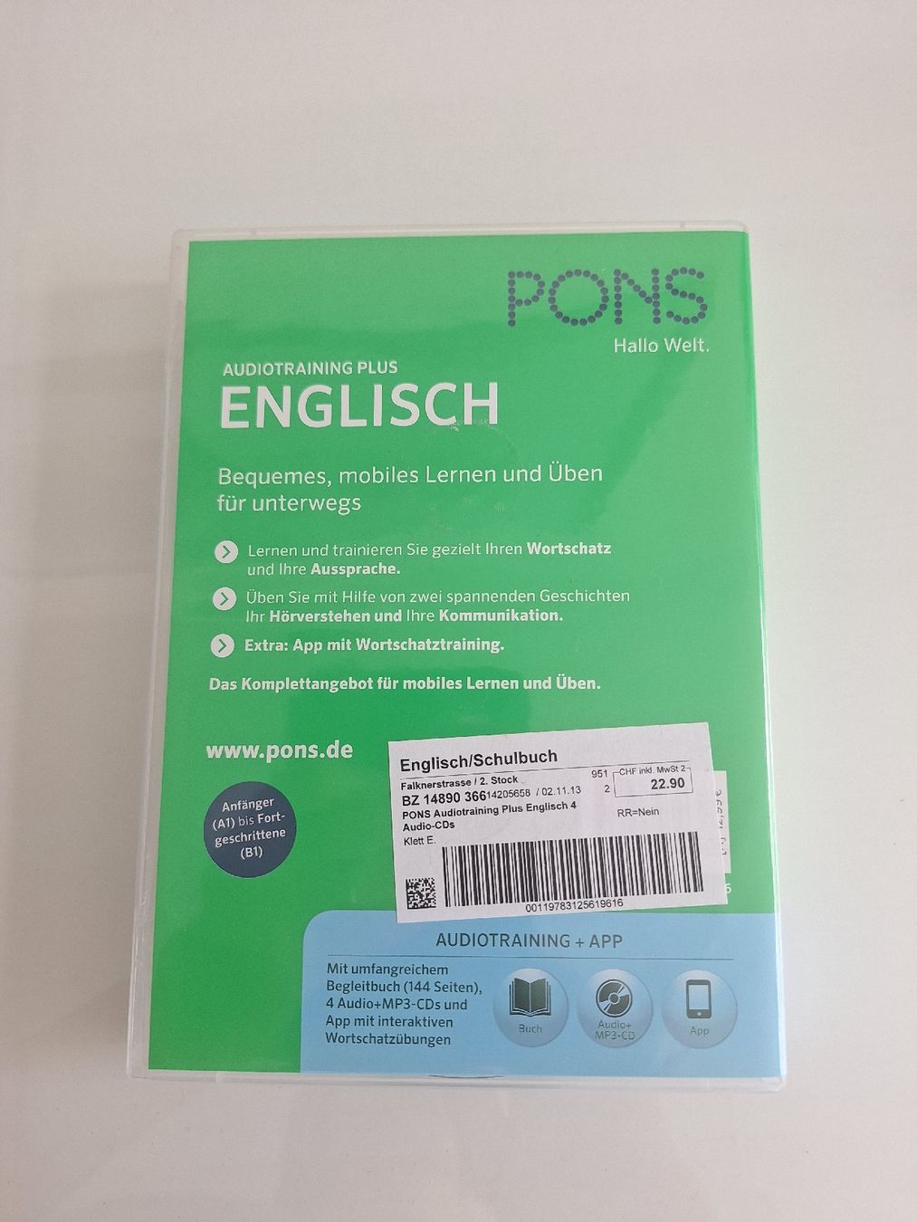 Hörbücher: PONS Audiotraining Plus Englisch A1-B1 mit CDs und App – Gebraucht aus Sissach von luvama 1