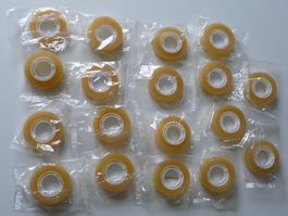 18 Stück Klebeband 12 mm x 33 m einzeln verpackt  (5 laufen)