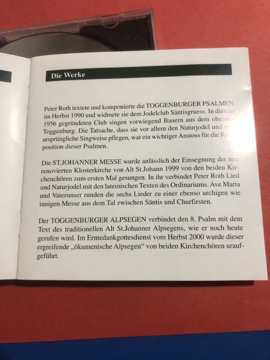 CDs: Psalmen Messe Alpsegen CD – Gebraucht aus Flaach von rubo7 2