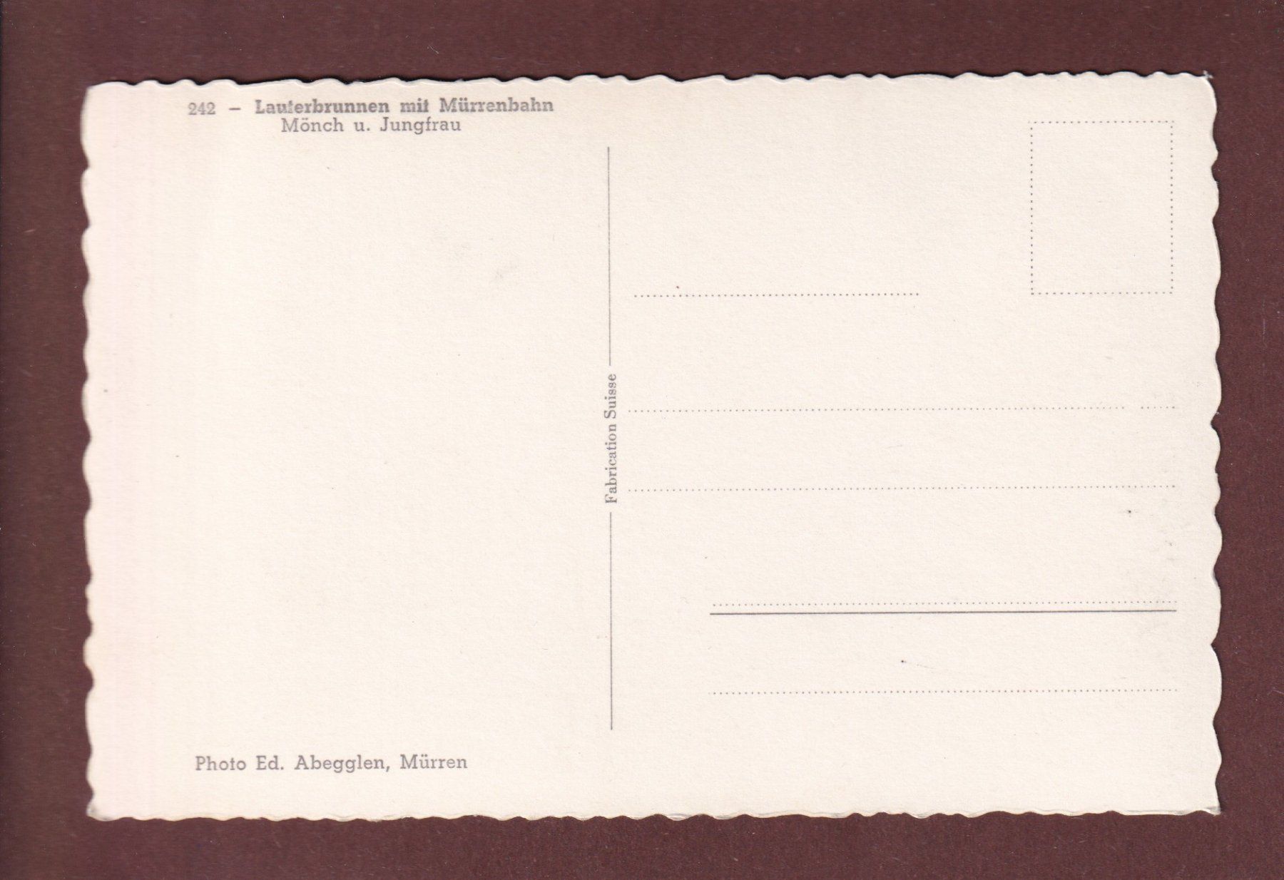 Cartoline postali: LAUTERBRUNNEN - Mürrenbahn – Usato da Pully venduto da nicecards-shop 1