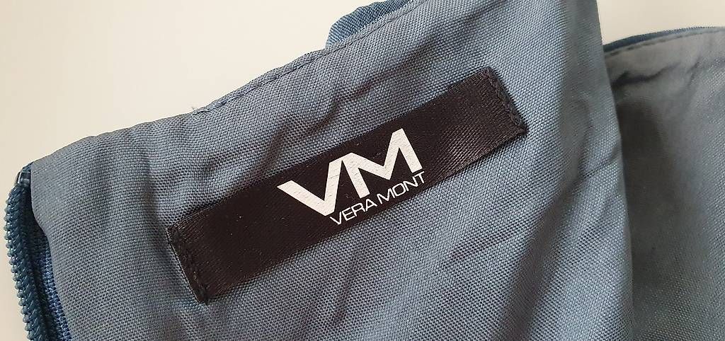 Vestiti: Blaues Coktailkleid mit Strassschleife – Usato da Reichenburg venduto da Rednim1987 3
