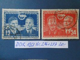 DDR 1951 Nr. 296+297 gestempelt