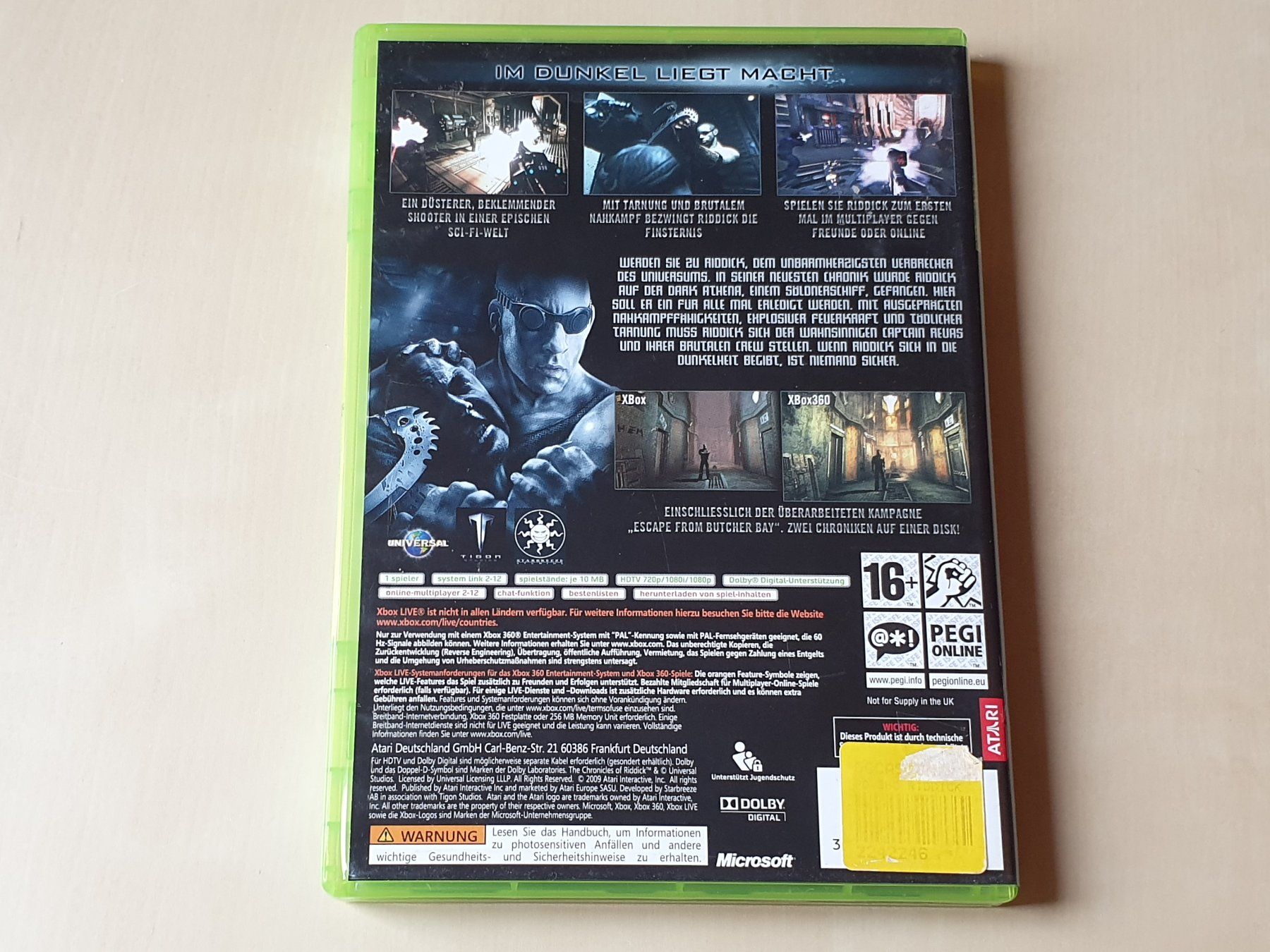 Microsoft Spiele: Riddick – Gebraucht aus Stansstad von collectorsshop 1